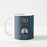 Elegant Navy & Gold 80th & Legendary Birthday