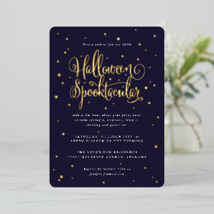 Elegant Navy/Gold Halloween Spooktacular + Stars