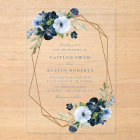 Elegant Navy & light blue floral wedding