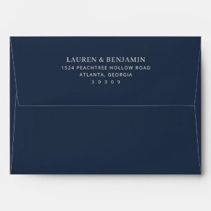 Elegant Navy Minimalist Envelope