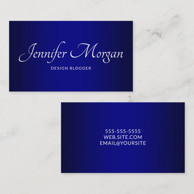 Elegant Navy Ombre Business Card (Front/Back)