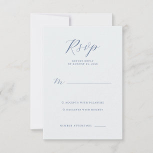 Elegant Navy RSVP Card