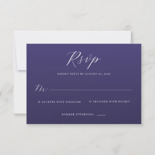 Elegant Navy RSVP Card
