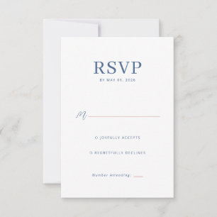 Elegant Navy RSVP Card
