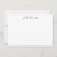 Elegant Navy Script Border Personalised
