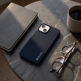 Elegant Near-Black Minimalist ROULIV Case-Mate iPhone 14 Case