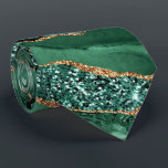 Elegant Neck Tie Agate Green Gold Emerald Marble<br><div class="desc">Ties with Agate Green Gold Glitter Gemstone Marble Emerald Sparkle Personalised Birthday - Anniversary or Wedding Tie / Gift - Or Add Your Name - Text - Make Your Special Gift - Resize and move or remove and add text / elements with customisation tool. Design by MIGNED. Please see my...</div>