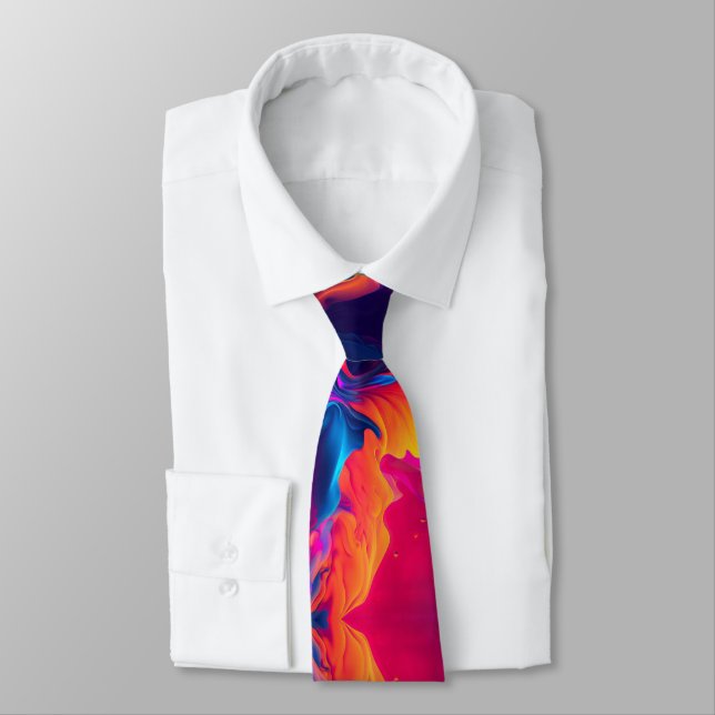 Elegant Neck Tie Collection: Custom Graphic Design (Tied)