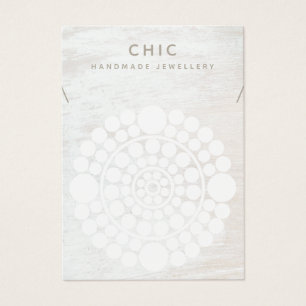 Elegant Necklace White Wood Circle Display Holder