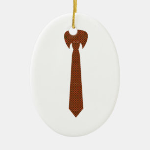 Elegant necktie ceramic tree decoration