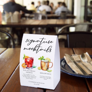Elegant Negroni Moscow Mule Mocktails Menu