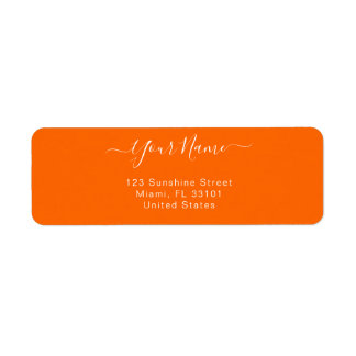 elegant  neon orange -personalised