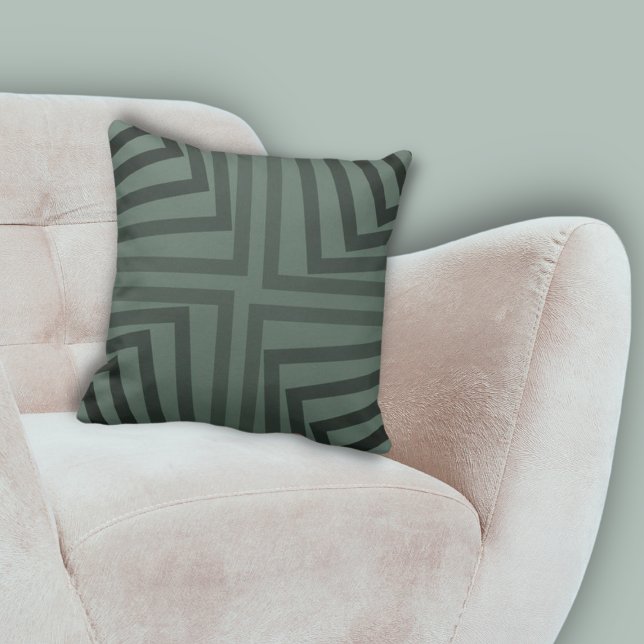Elegant Nested Angular Corner Pattern Cushion (Elegant Nested Angular Corner Pattern Throw Pillow)