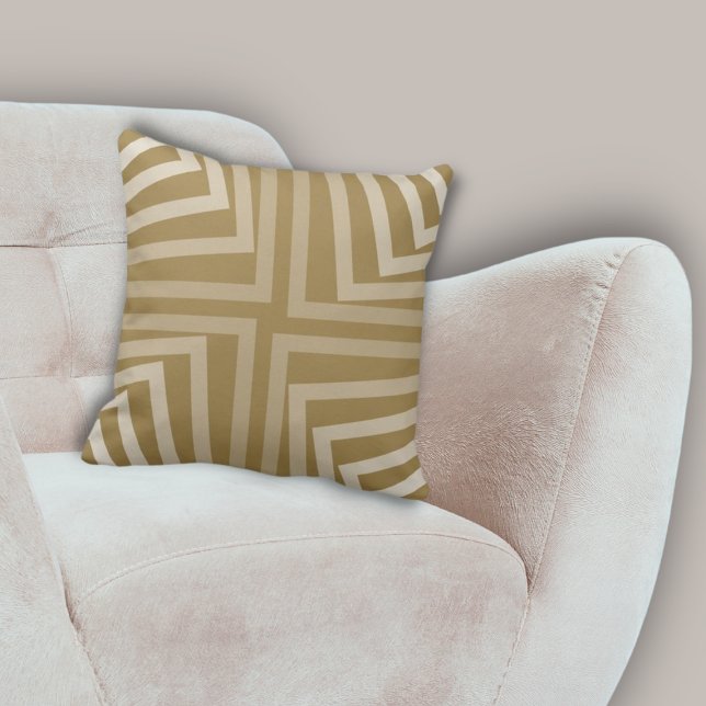 Elegant Nested Angular Corner Spiral Cushion (Elegant Nested Angular Corner Repeat Pattern Throw Pillow)