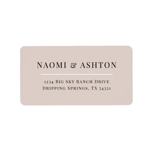Elegant Neutral Address Labels (Front)