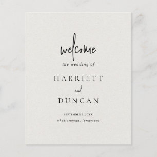 Elegant Neutral Beige Budget Wedding Program Flyer