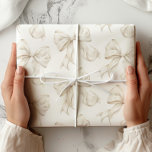 Elegant Neutral Bow Wrapping Paper<br><div class="desc">Add a touch of sophistication to your gift-giving with this Elegant Neutral Bow Wrapping Paper. Featuring delicate, soft ivory bows beautifully arranged on a white background, this design is perfect for weddings, bridal showers, baby showers, birthdays, and other special occasions. The gentle pastel tones and stylish bow pattern bring an...</div>