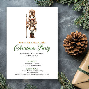 Elegant Neutral Earthy Colors Christmas Invitation