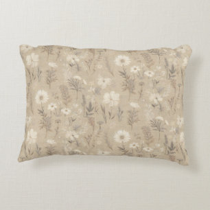 Elegant Neutral Floral Duvet and Pillows