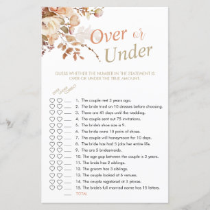 Elegant Neutral Floral Over Or Under Shower Game