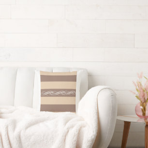 Elegant Neutral Living Room Decor with Cozy Accent Cushion