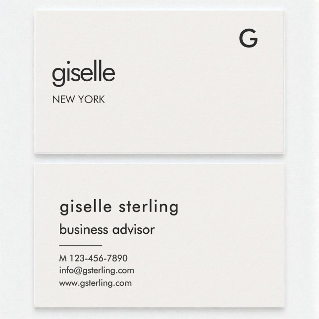 Elegant Neutral Luxury Modern Minimalist Monogram  Business Card (Creator Uploaded)