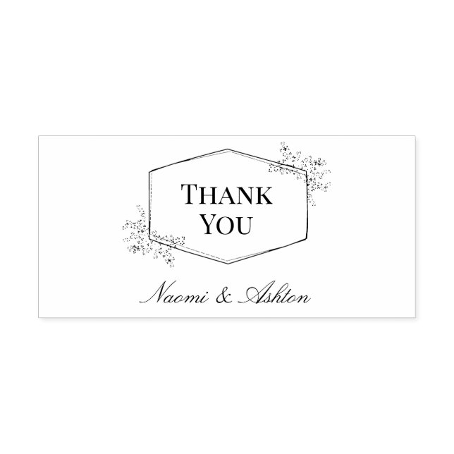 Elegant Neutral Thank You Self-inking Stamp (Design)