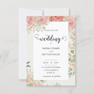 Elegant Neutral Watercolor Floral Invitation