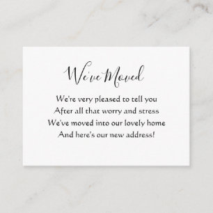 Elegant New Address Moving House Enclosure Card