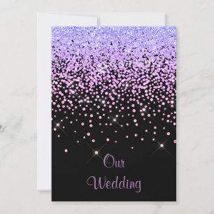 ELEGANT New crystal diamond wedding lilac Invitation