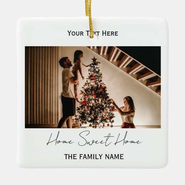 Elegant New Home Script Ornament (Front)