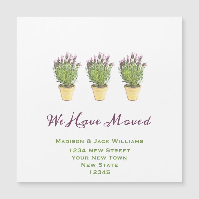 Elegant New of address  | Moving Announcement (Front)