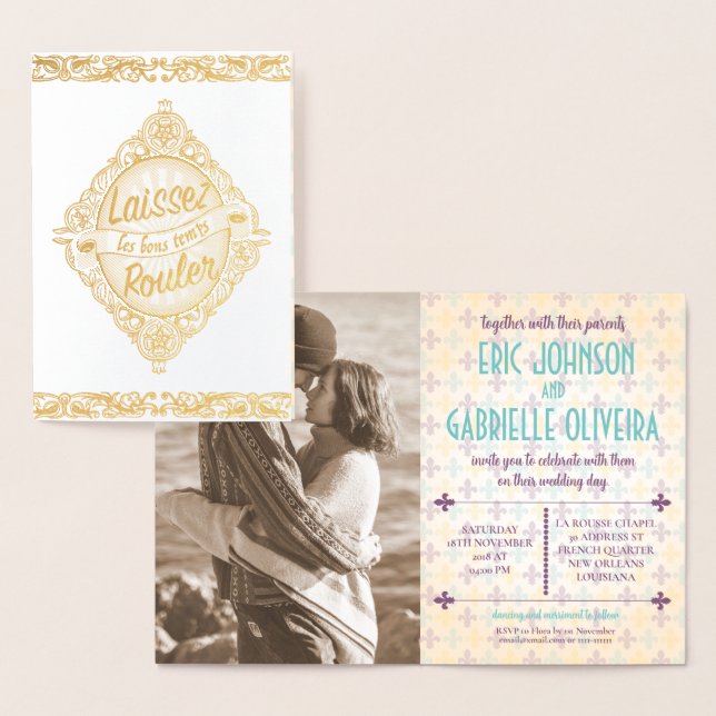 Elegant New Orleans Wedding Invitation (Display)