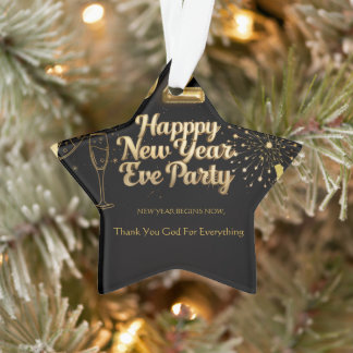 Elegant New Year Eve Paper Ornament