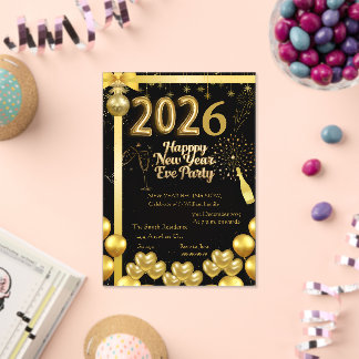 Elegant New Year Eve Party Invitation Card