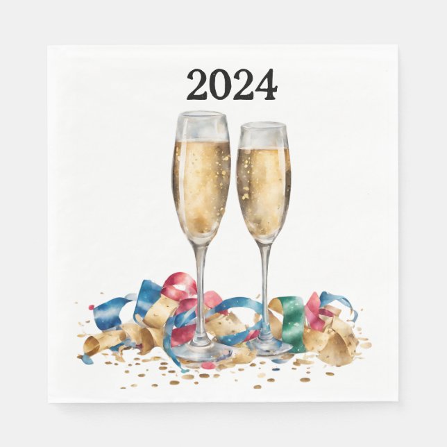 Elegant New Year’s Eve Party Napkin (Front)