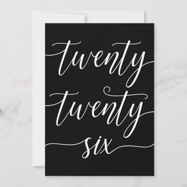 Elegant New Year Twenty Twenty Six Holiday Card (Front)