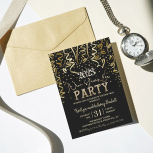 Elegant New Year's Eve Party Celebration Invitation