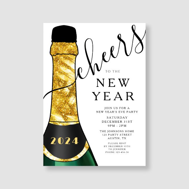 Elegant New Year's Eve Party Invitation (Elegant New Year's Eve Party Invitation)