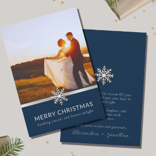 Elegant Newlyweds' Merry Christmas Card