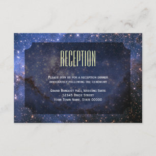 Elegant Night Sky / Space Theme Reception Card