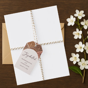 Elegant Nikkah Islamic Wedding Thank you Favors  Gift Tags