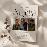 Elegant NINETY 3 photo collage 90th Birthday