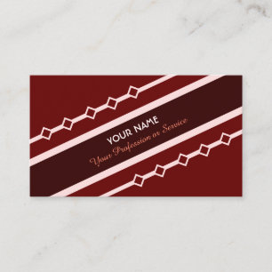 Elegant noble red striped business card