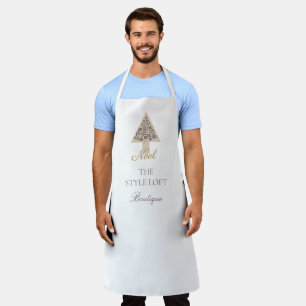 Elegant Noel Christmas Tree for Boutique Shop Apron