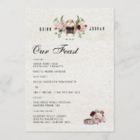 Elegant Norse Viking Wedding Menu
