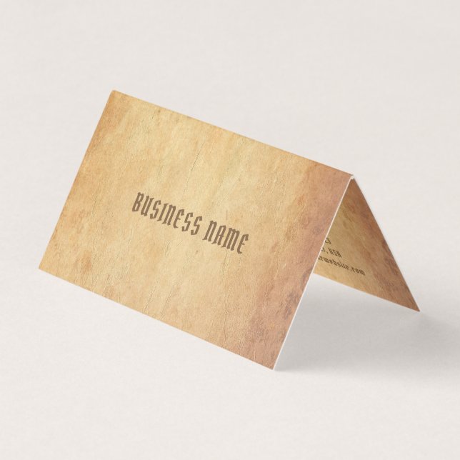 Elegant Nostalgic Old Paper Look Professional Luxe Business Card (Front)