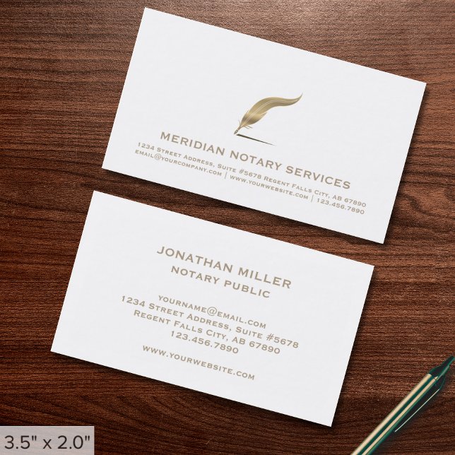 Elegant Notary Business Card (Creator Uploaded)