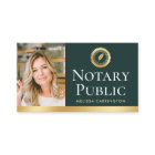 Elegant Notary Public Photo Gold Dark Green