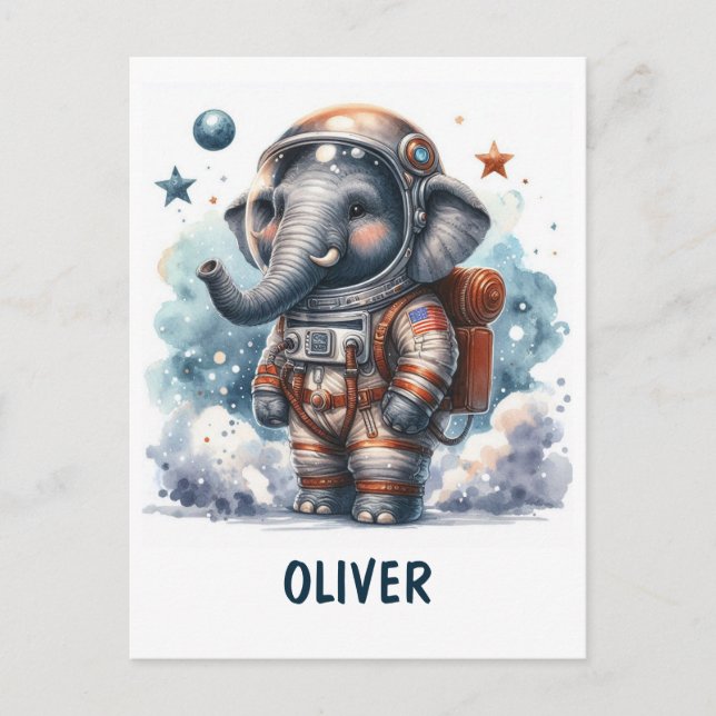 ELEGANT NOTEBOOK FOR A COSMOMANUT BOY POSTCARD (Front)